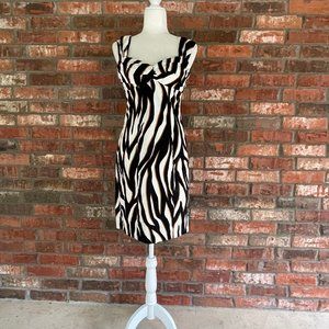 candies zebra print sweetheart bodycon pencil dress 9